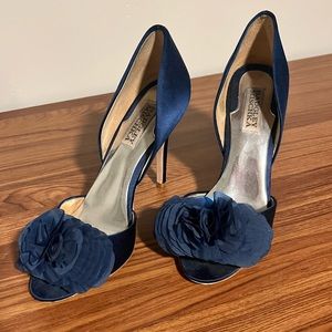 Badgley Mischka Blue Heels